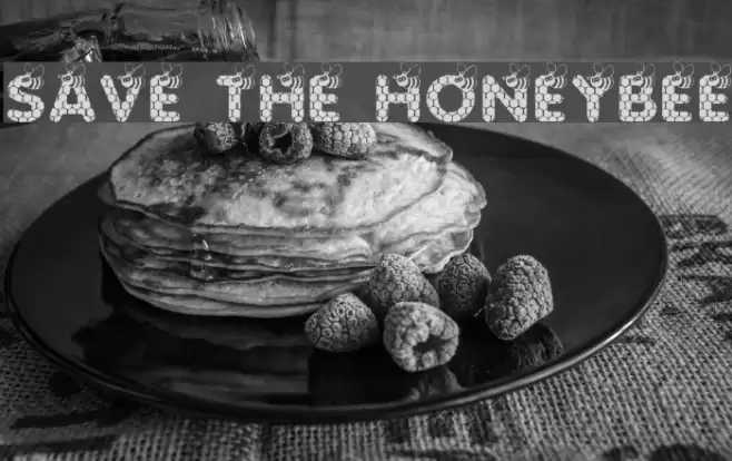 SAVE THE HONEYBEE フォント examples
