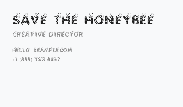 SAVE THE HONEYBEE Business Card