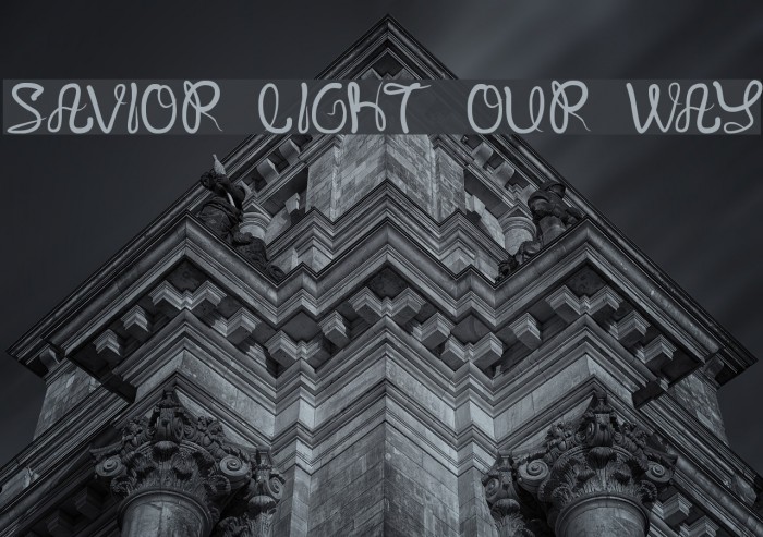 SAVIOR LIGHT OUR WAY Font examples