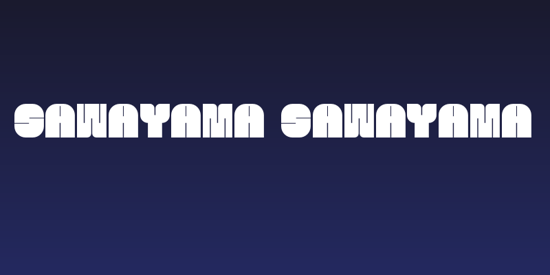 SAWAYAMA SAWAYAMA Social Header