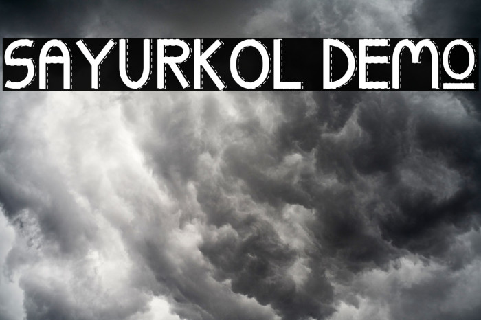 SAYURKOL Demo Font examples