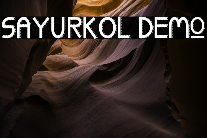 SAYURKOL Demo Font examples