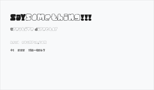 SAYsomething!!! Business Card