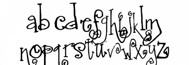 SA_Fussy Schriftart Kleinbuchstaben