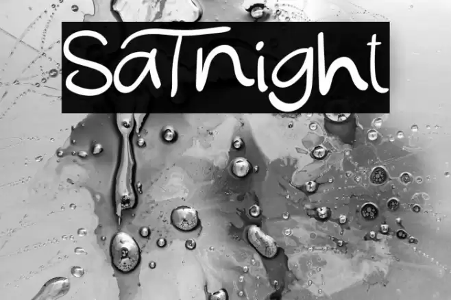 SaTnight Font examples