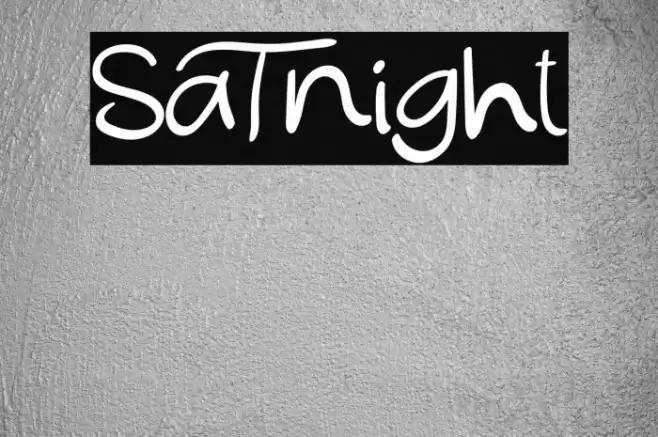 SaTnight Font examples