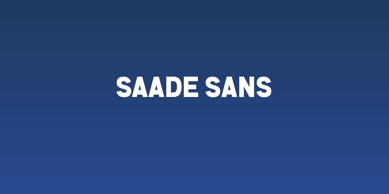 Saade Sans Social Header