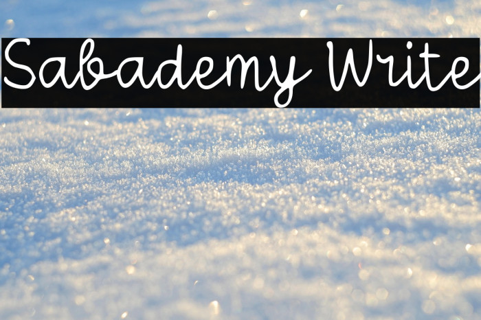 Sabademy Write Example 3