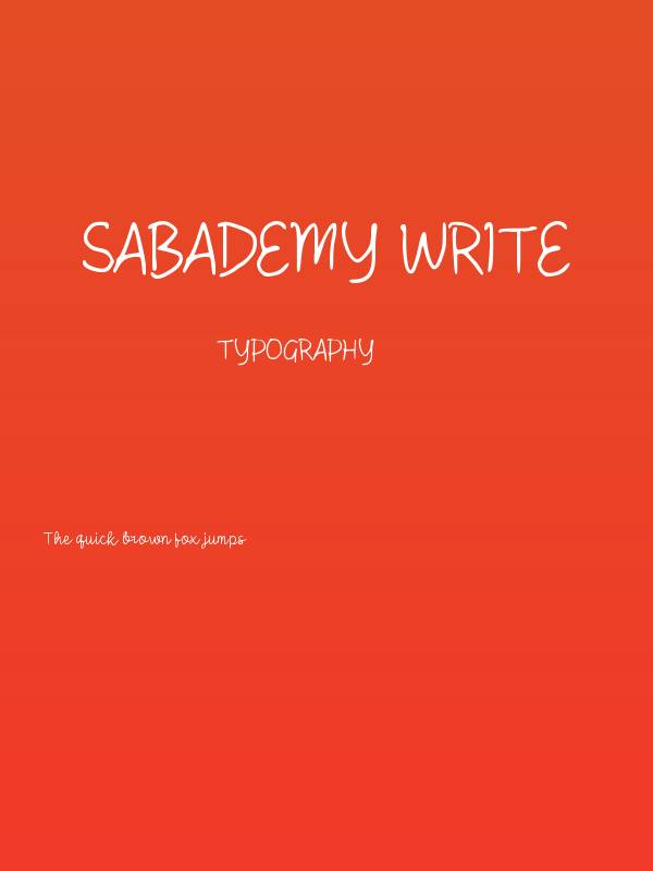 Sabademy Write Poster