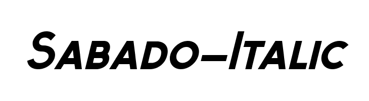 Sabado-Italic फ़ॉन्ट