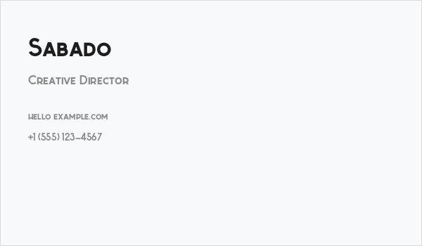 Sabado Business Card