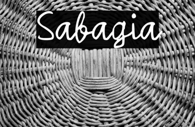 Sabagia Font examples