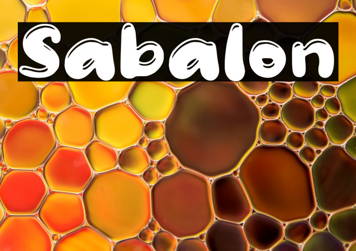 Sabalon Шрифта examples