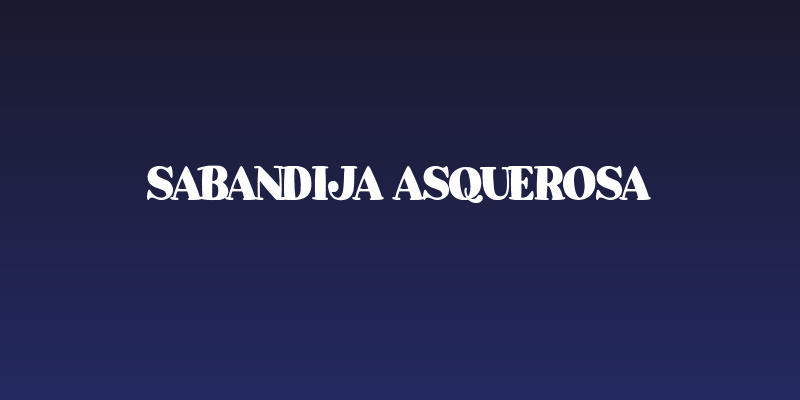 Sabandija Asquerosa Social Header