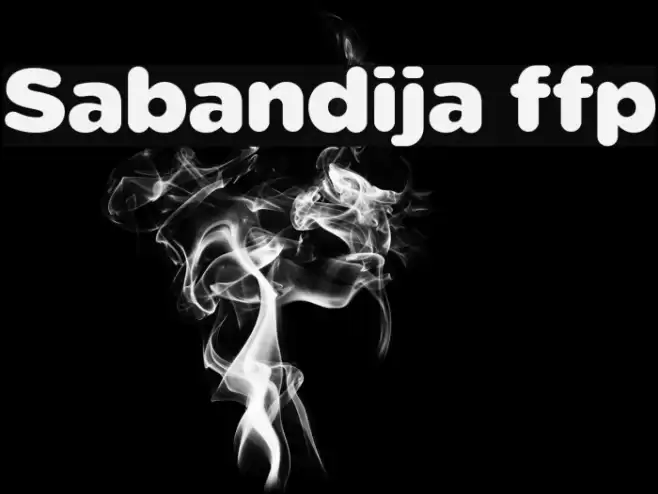 Sabandija ffp Font examples