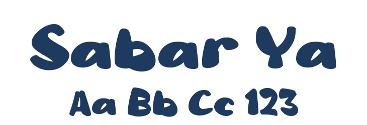 Sabar Ya Font Preview