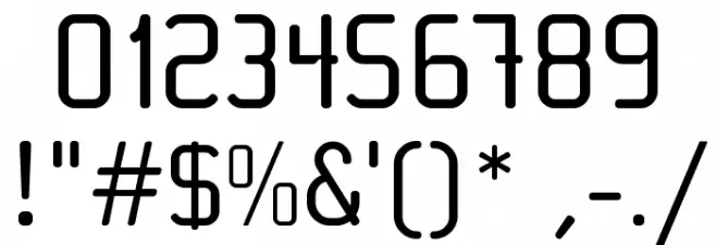 SabaticaRegular Font OTHER CHARS