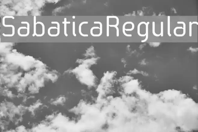 SabaticaRegular फ़ॉन्ट examples