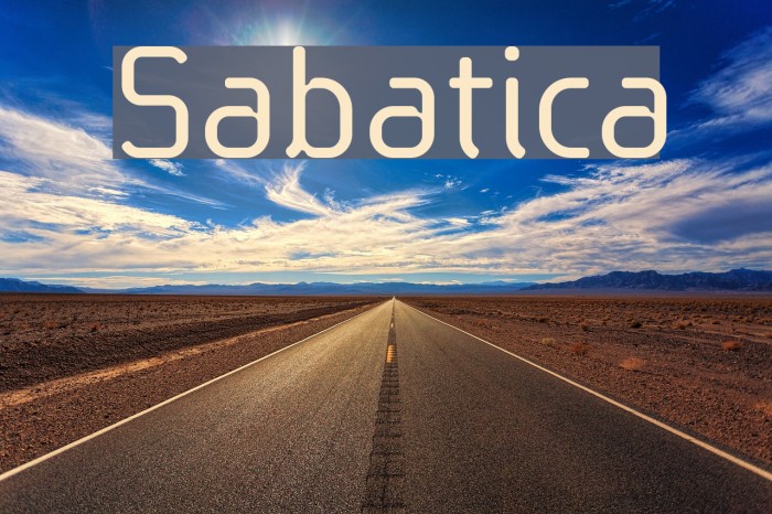 Sabatica Font examples