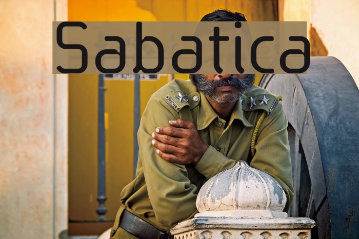 Sabatica Font examples