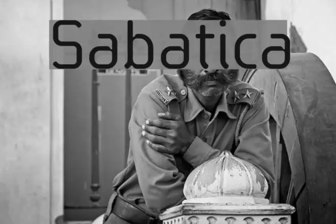 Sabatica Font examples