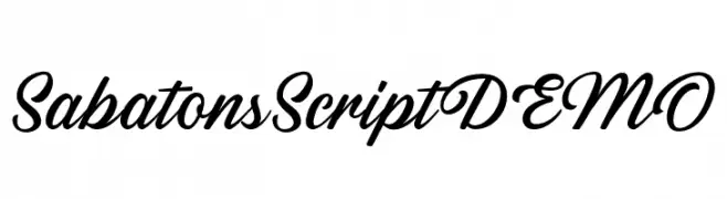 SabatonsScriptDEMO  Скачать бесплатные шрифты