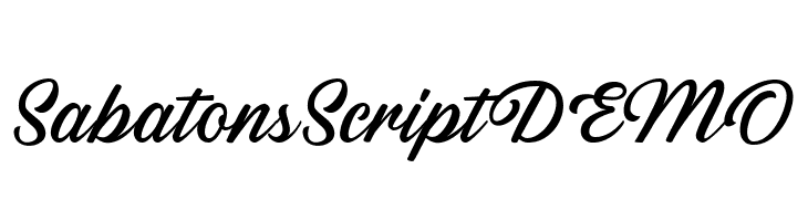 SabatonsScriptDEMO  Frei Schriftart Herunterladen