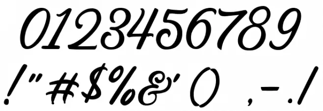 SabatonsScriptDEMO Font OTHER CHARS