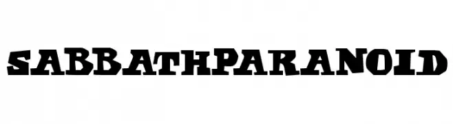 Sabbath Paranoid  Frei Schriftart Herunterladen