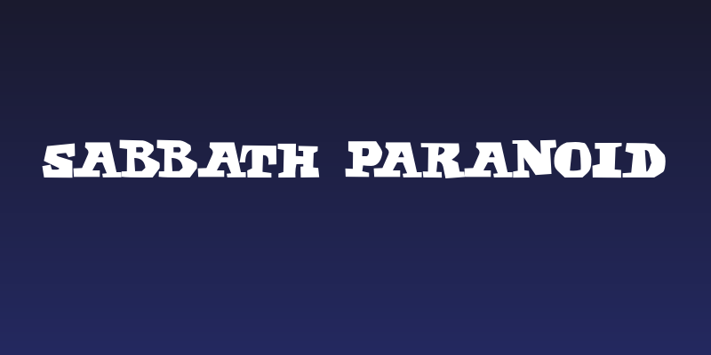 Sabbath Paranoid Social Header