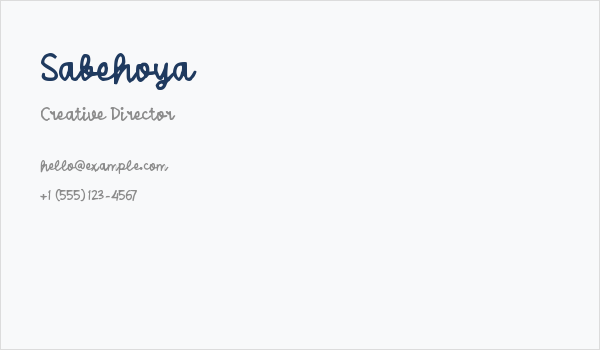 Sabehoya Business Card