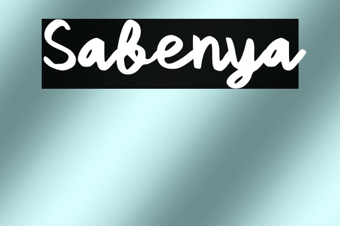 Sabenya Example 3