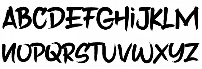 Saber Brush Шрифта ВЕРХНИЙ