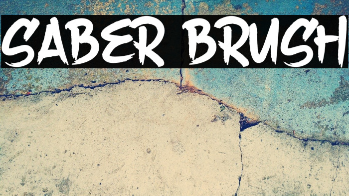 Saber Brush Font examples