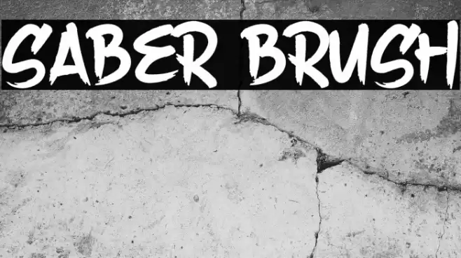 Saber Brush Font examples