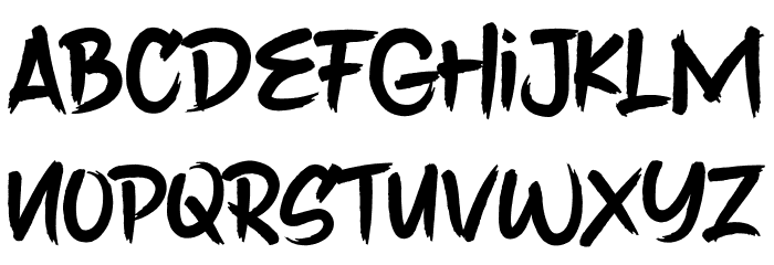 Saber Brush Font Litere mici