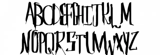 SaberHusk Schriftart Kleinbuchstaben