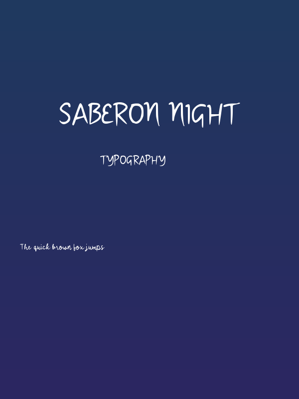 Saberon Night Poster