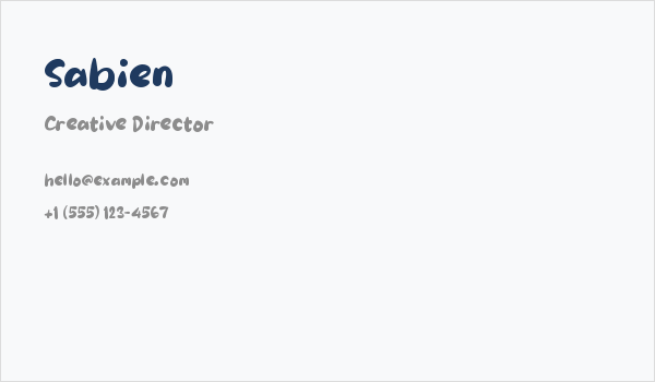 Sabien Business Card