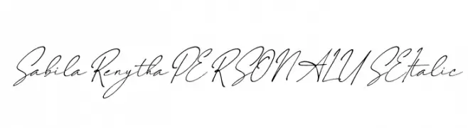 Sabila Renytha PERSONAL USE Italic 