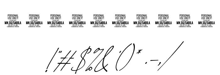 Sabila Renytha PERSONAL USE Italic Font OTHER CHARS