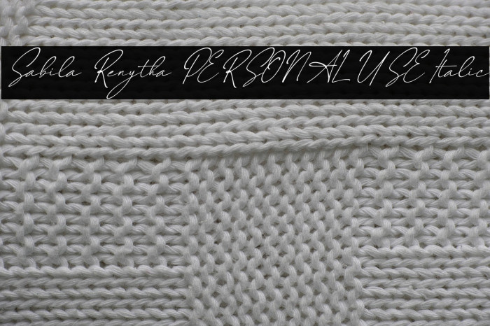 Sabila Renytha PERSONAL USE Italic Example 3