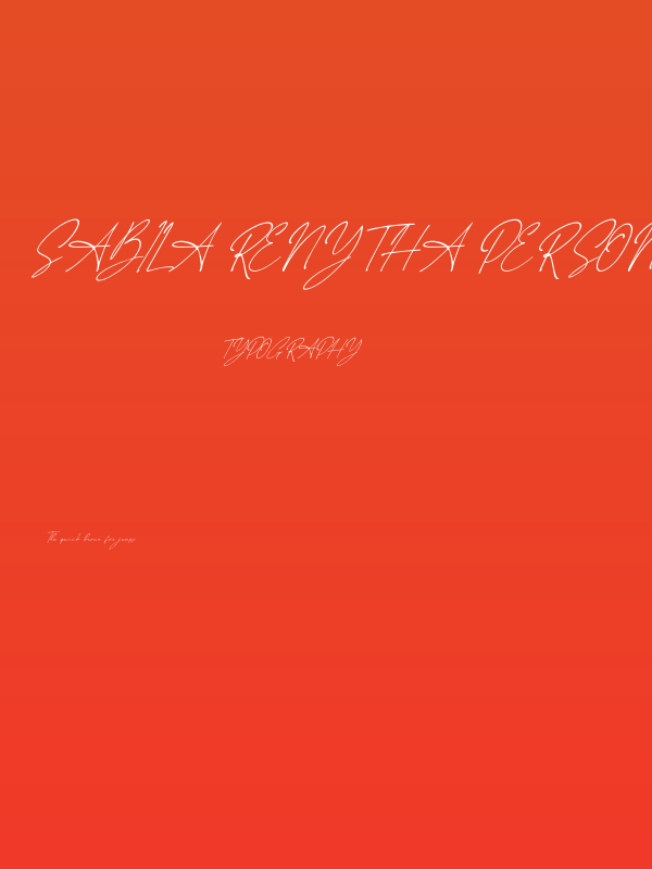 Sabila Renytha PERSONAL USE Italic Poster