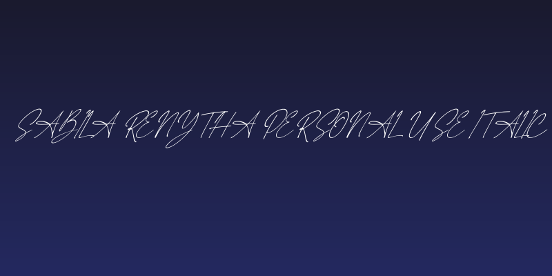 Sabila Renytha PERSONAL USE Italic Social Header