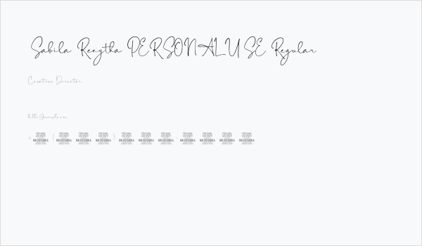 Sabila Renytha PERSONAL USE Regular Business Card