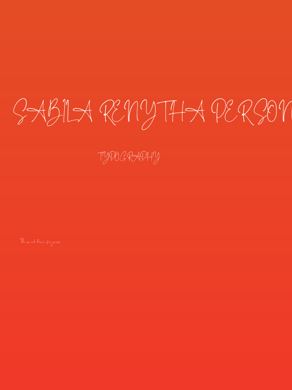 Sabila Renytha PERSONAL USE Regular Poster