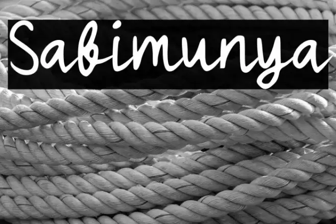 Sabimunya Font examples