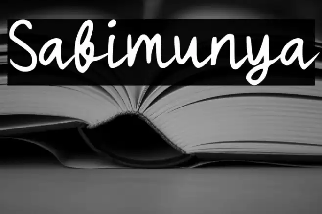 Sabimunya Font examples