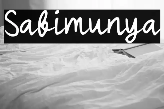 Sabimunya Font examples