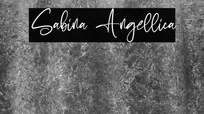 Sabina Angellica Font examples